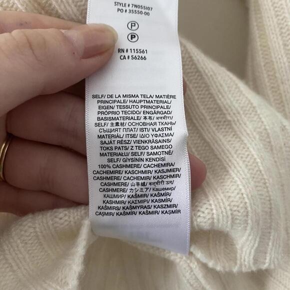 7 FOR ALL MANKIND cream cashmere sweater - Picture 3 of 7